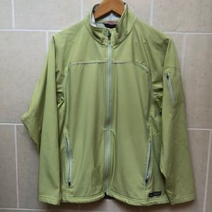 REI Softshell Pastel Green Fleece Polartec -lined Full zip Jacket Sz XL